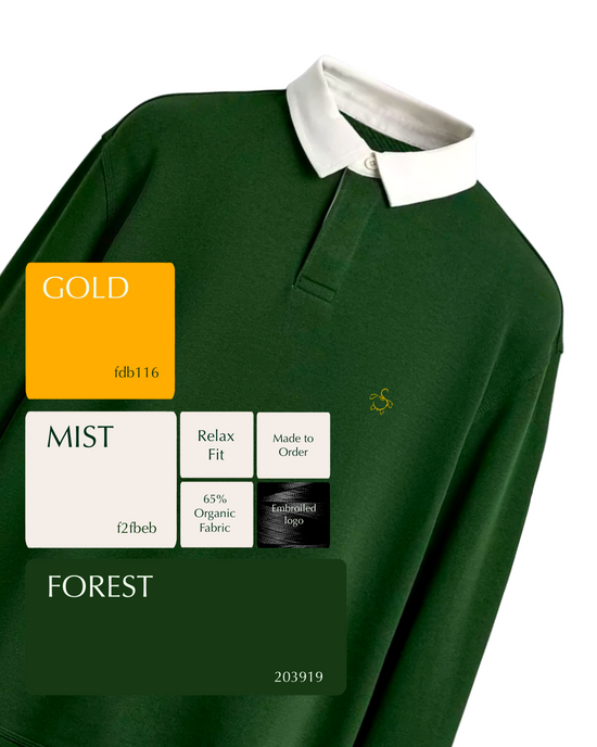 Contrast Collar Polo Sweatshirt