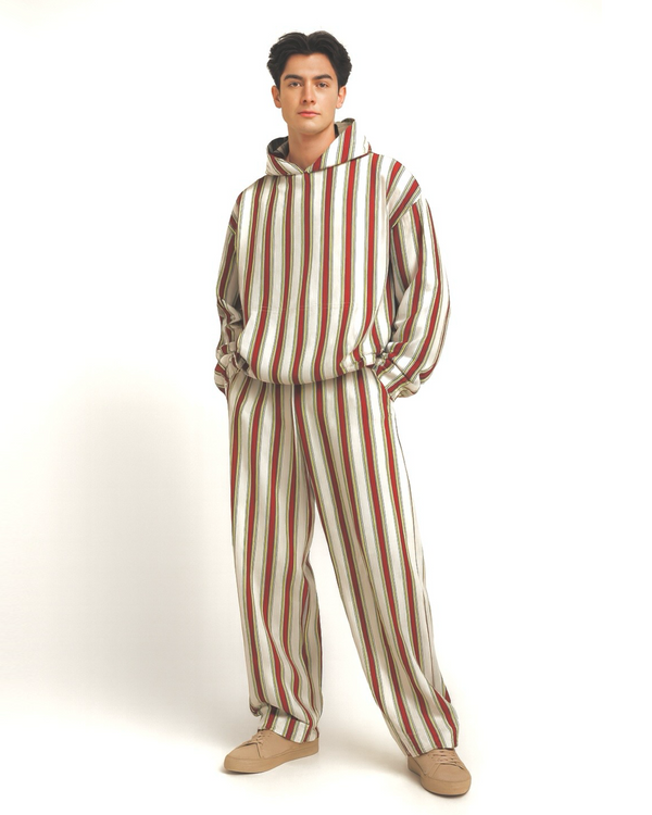 Candy Cane hoodie Sweatpant Set