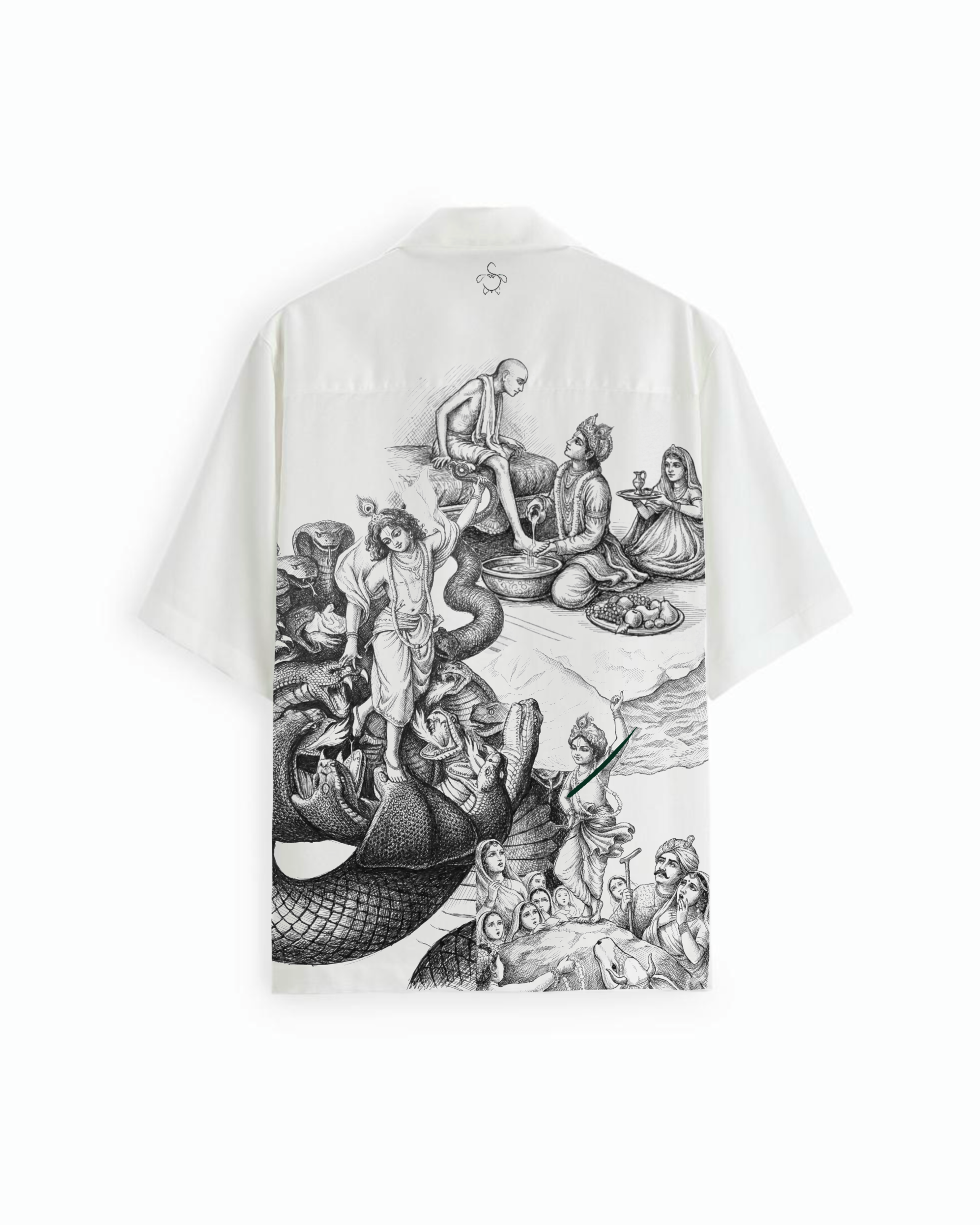 The Lotus Footprints Linen Shirt