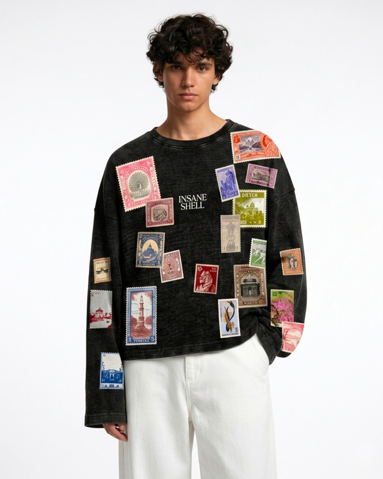 India Post Patchwork Waffle T-shirt