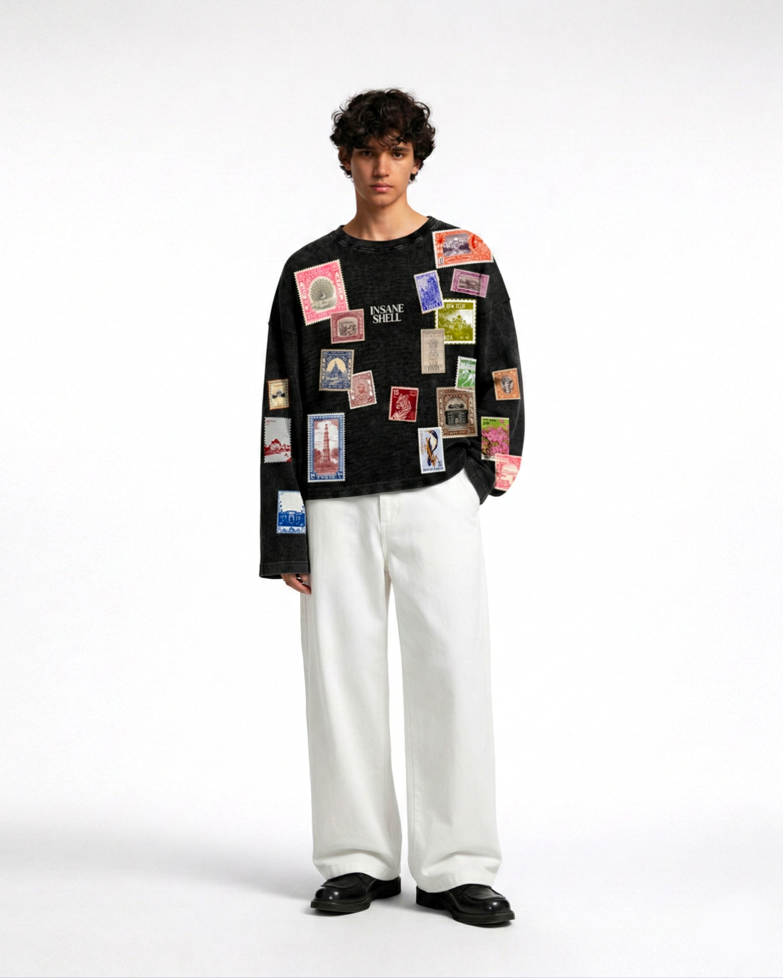 India Post Patchwork Waffle T-shirt