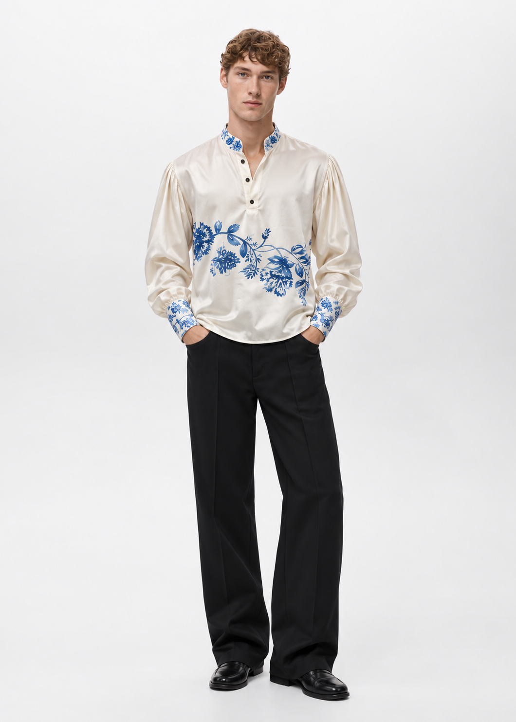 The Blue Pottery Silk Shirt