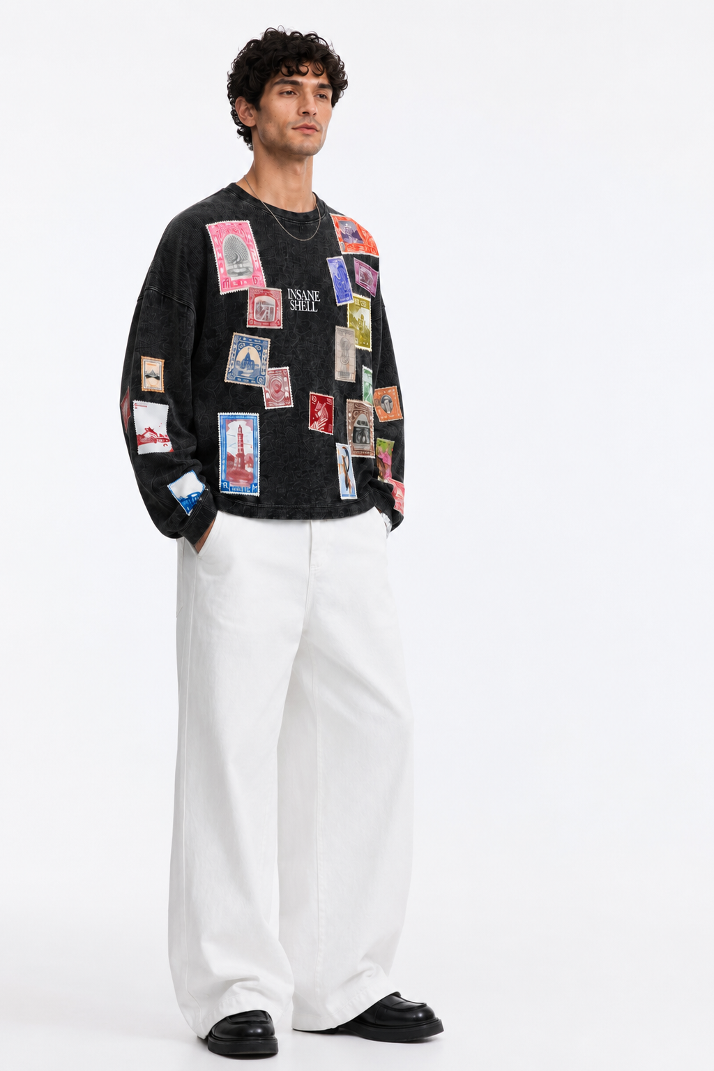 India Post Patchwork Waffle T-shirt