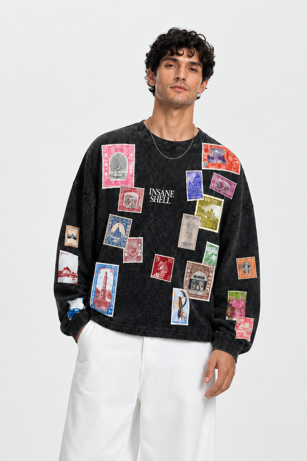 India Post Patchwork Waffle T-shirt