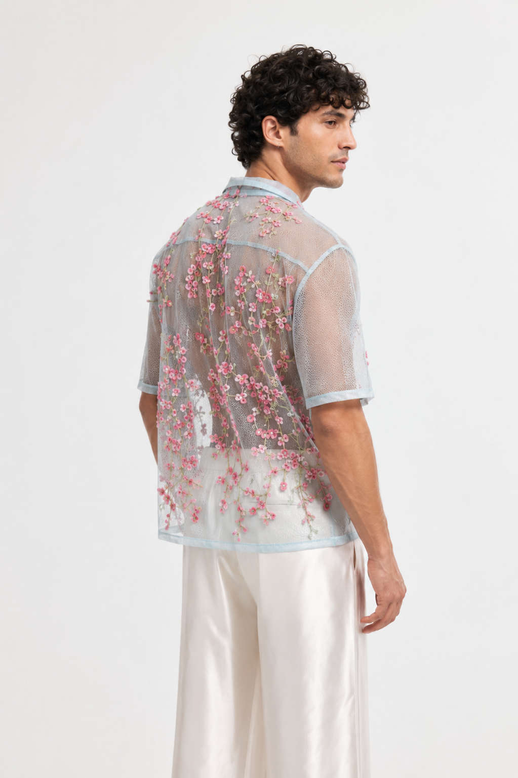 The Bougainvillea Breeze Sheer Shirt
