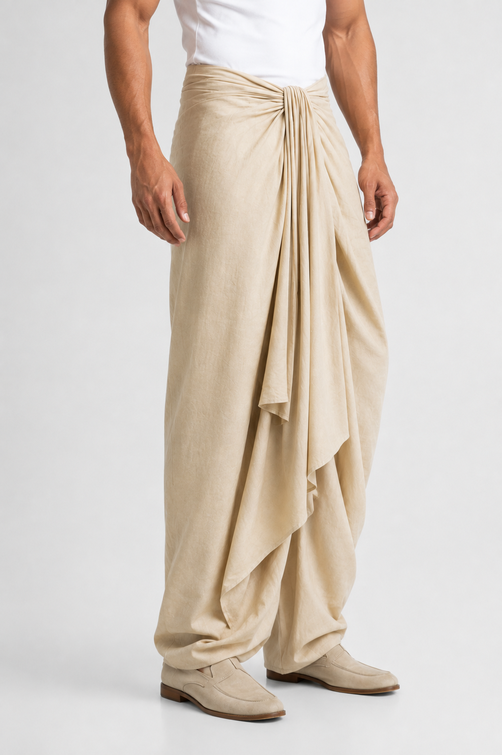 Khadi Dhotra Draped Pant
